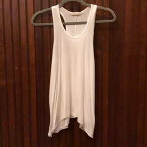 White sleeveless racerback athletic shirt